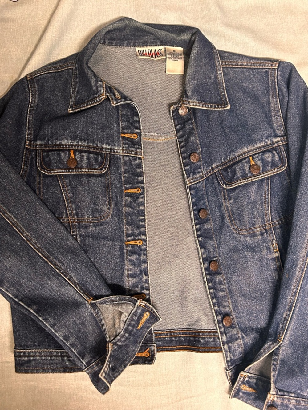 bill blass Dark Blue Denim Jean Jacket
